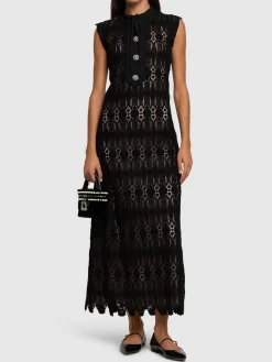 Vestito lungo macramé