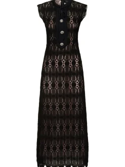 Vestito lungo macramé