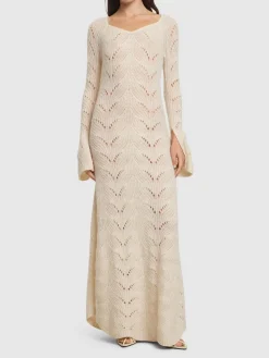 Vestito lungo Verbier in maglia di misto alpaca