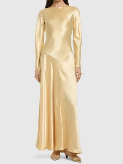 Vestito lungo Yara in raso