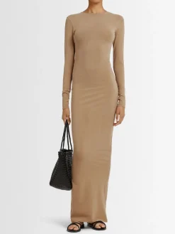 Vestito maxi a maniche lunghe