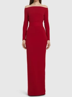 Vestito maxi Sabina in maglia di crepe