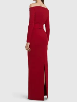Vestito maxi Sabina in maglia di crepe