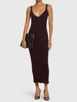 Vestito midi Alleno in maglia di misto mohair