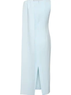 Vestito midi in crepe di raso