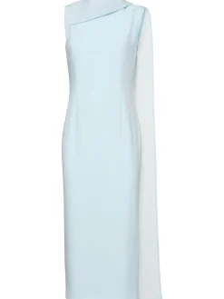 Vestito midi in crepe di raso