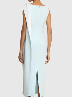 Vestito midi in crepe di raso