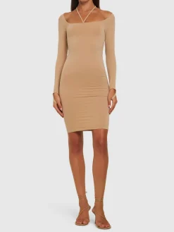 Vestito midi in jersey
