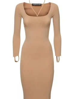 Vestito midi in jersey