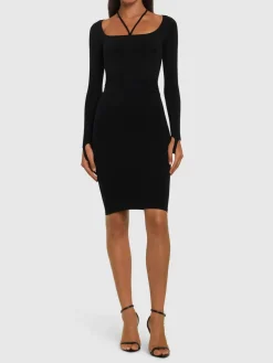 Vestito midi in jersey