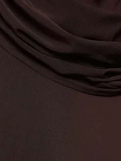 Vestito midi in jersey con rose