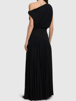 Vestito midi in jersey / spalle scoperte