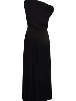 Vestito midi in jersey / spalle scoperte