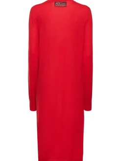 Vestito midi in maglia di lana