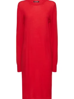 Vestito midi in maglia di lana