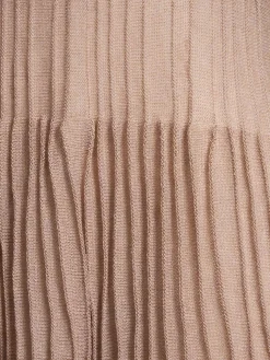 Vestito midi in maglia di misto viscosa a costine