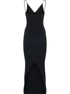 Vestito midi in maglia di viscosa stretch