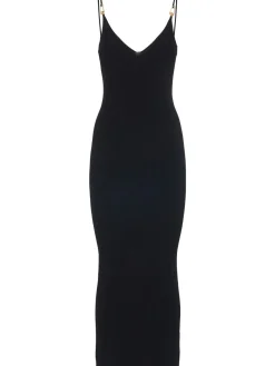 Vestito midi in maglia di viscosa stretch