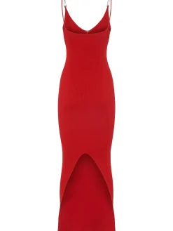 Vestito midi in maglia di viscosa stretch