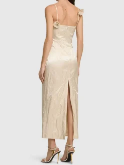 Vestito midi in misto cotone