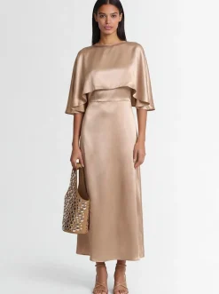 Vestito midi in raso
