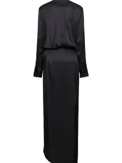 Vestito midi in raso drappeggiato