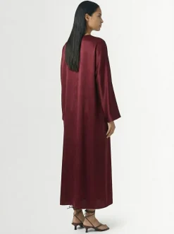 Vestito midi in raso Lucina