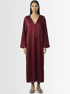 Vestito midi in raso Lucina