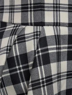 Vestito midi in tartan di lana