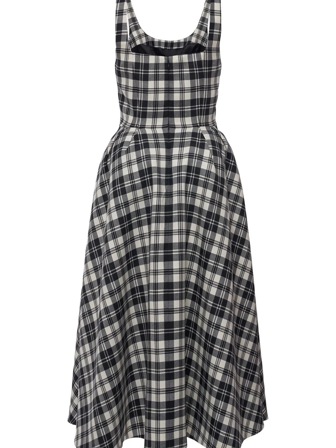 Vestito midi in tartan di lana