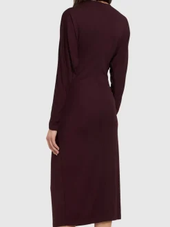 Vestito midi Mathilde in viscosa drappeggiata