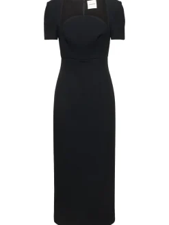 Vestito midi Moon in crepe di lana