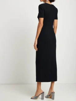 Vestito midi Moon in crepe di lana