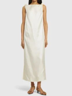 Vestito midi Moun in seta drappeggiata