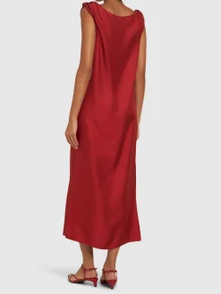 Vestito midi Moun in seta drappeggiata