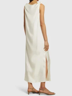 Vestito midi Moun in seta drappeggiata
