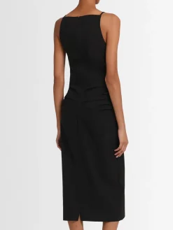 Vestito midi Priya in misto cotone bi-stretch