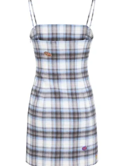 Vestito mini Dua in misto lino a quadri