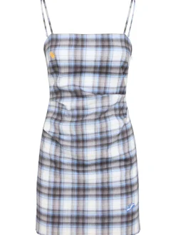 Vestito mini Dua in misto lino a quadri