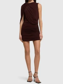 Vestito mini in jersey drappeggiato