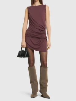 Vestito mini in jersey drappeggiato