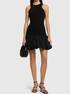 Vestito mini in maglia di misto viscosa a costine