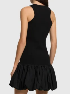 Vestito mini in maglia di misto viscosa a costine