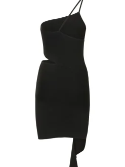 Vestito monospalla in maglia stretch