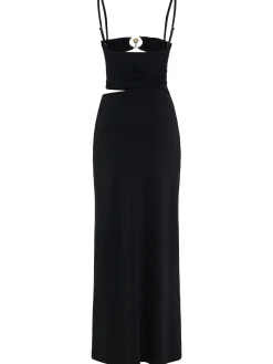 Vestito Orbit con spacco e arricciature