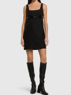 Vestito sartoriale con cintura