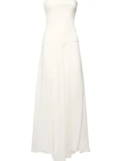 Vestito senza spalline Aire in raso e organza
