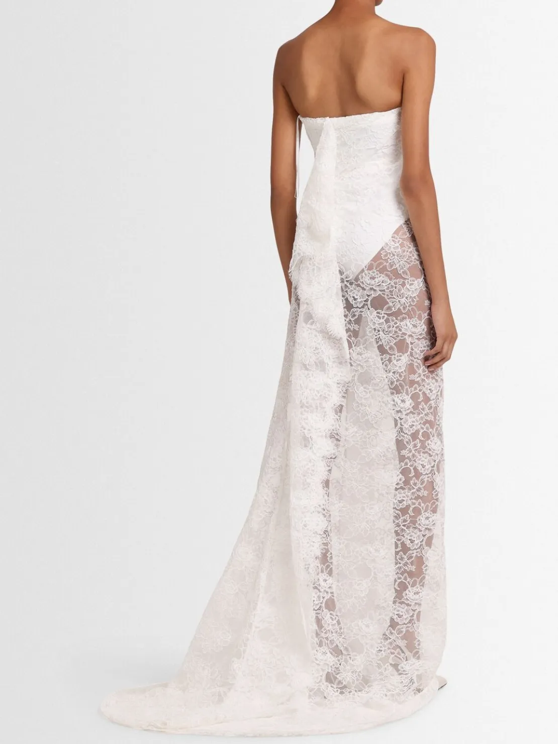 Vestito senza spalline Floating in pizzo