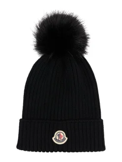 Virgin wool beanie w/ pom pom