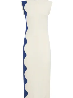 Viscose blend midi dress